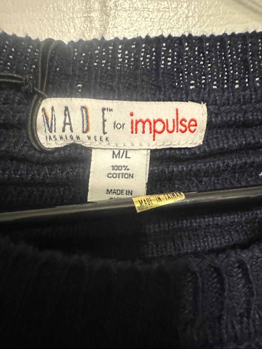 Pulse Navy Ribbed Crewneck Sweater - Picture 2 of 5